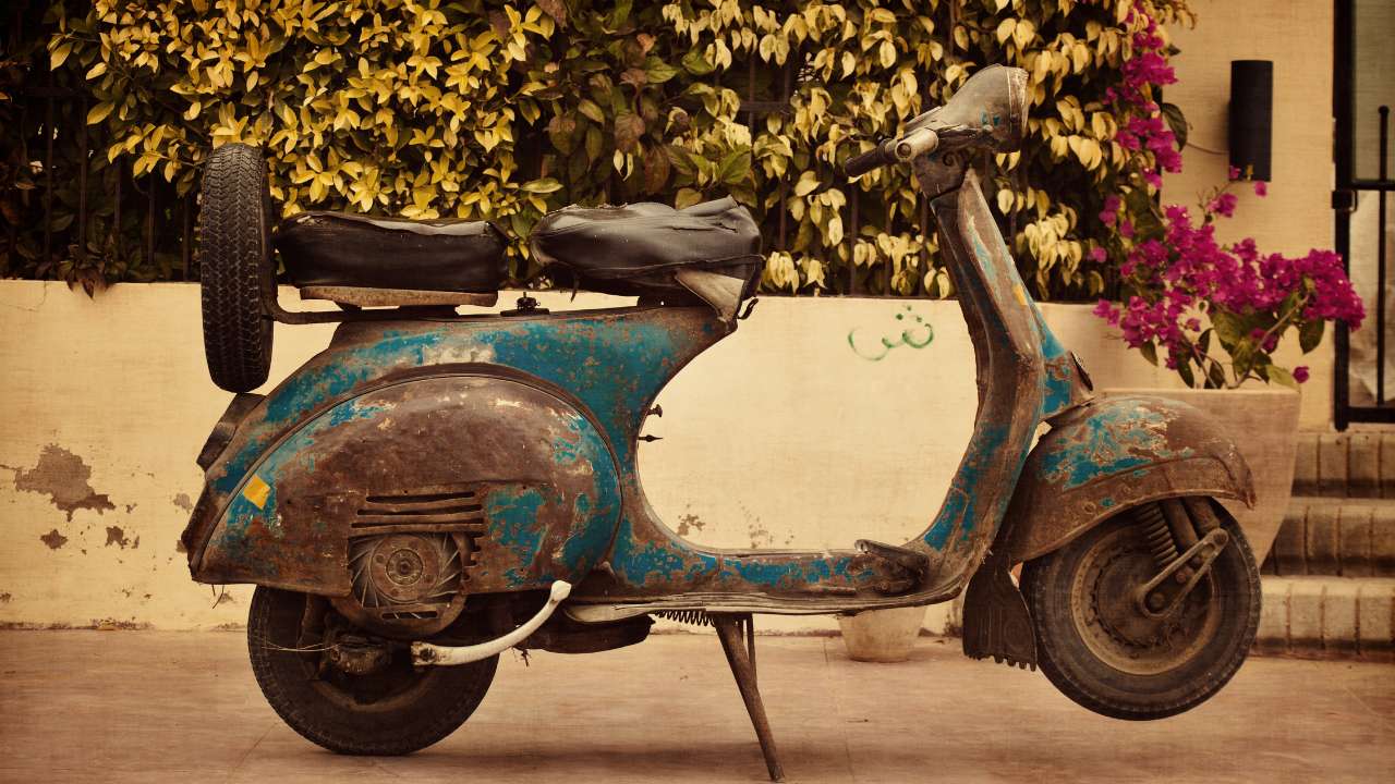 gebruikte scooter met roest